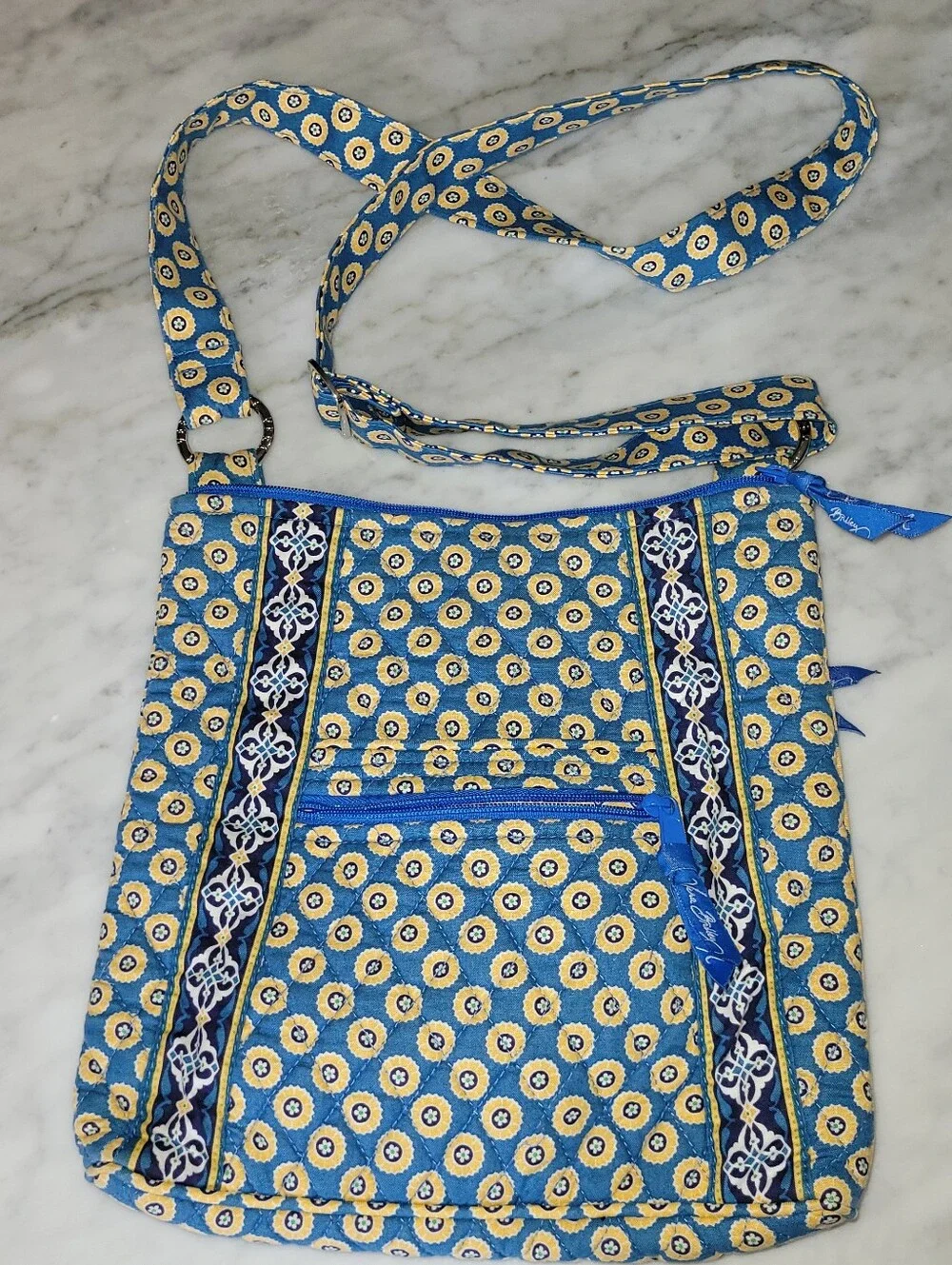 Vera Bradley Riviera Blue Hipster Patterned Crossbody Bag
